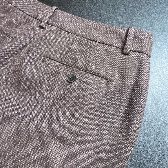 Eddie Bauer Womens Size 6 Wool Silk Blend Trousers Blakely Fit Brown Dress Pants - Picture 4 of 16